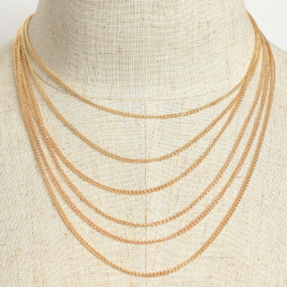 C.C. Boutique Jewelry - 1 LEFT Delicate Multi Chain Gold Layered Necklace